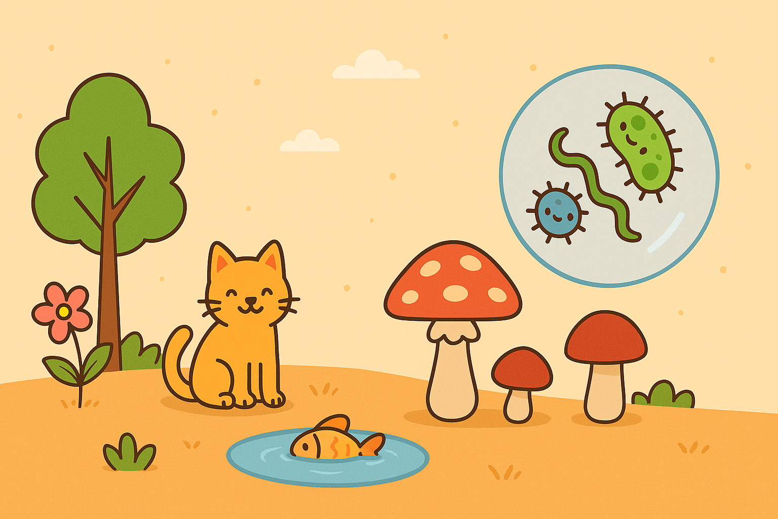 Classification of living things scene
