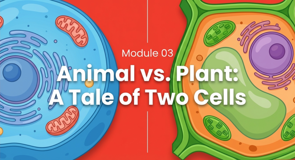 A12 M3 Animal Cell vs Plant Cell Side-by-side comparison of animal cell and plant cell.
